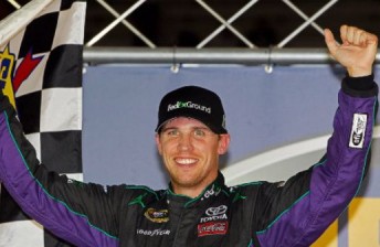 thumb Denny Hamlin in Victory Lane