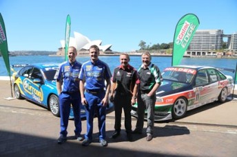 thumb Steve Richards, Mark Winterbottom, Russell Ingall and Larry Perkins in Sydney today