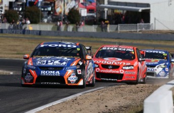 thumb Shane van Gisbergen leads Jamie Whincup and Tim Slade at Winton