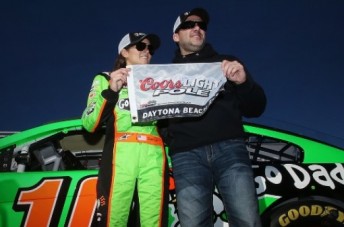 Danica Patrick has scored her first NASCAR pole