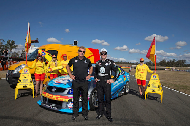 Schwerkolt and Holdsworth with the SLSQ Holden