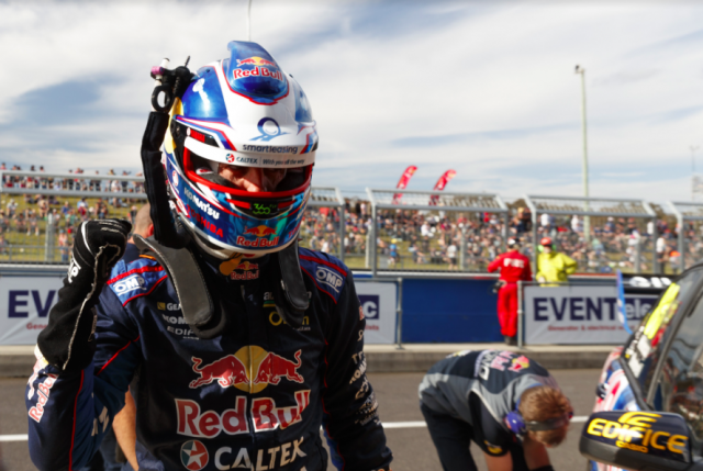 Jamie Whincup after scoring provisional pole