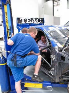 car Paul Dumbrell got acquainted with one of FPR's Falcon FGs on his factory tour
