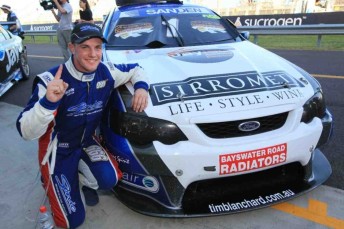 thumb Tim Blanchard after his round win at the Townsville street circuit