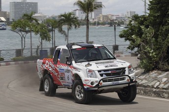 thumb Bruce Garland during the dry prologue stage at Asia Cross Country Rally
