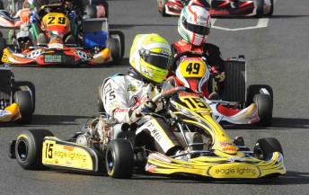 wall cik Matthew Wall on his way to victory in the 2010 CIK Stars of Karting Series. Pic: photowagon.com.au