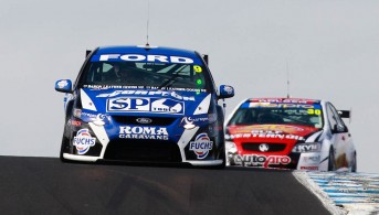 thumb Shane van Gisbergen/John McIntyre leads Mark Noske/Nathan Pretty at Phillip Island today