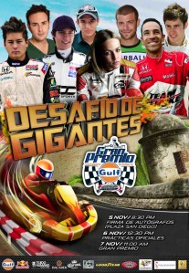 car The poster for this weekend's kart race in the Caribbean
