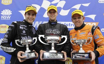 thumb Rick Kelly (left), Jonathan Webb and Jason Bright on the podium