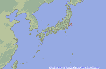 thumb A graphic illustrating where the 6.2 quake struck today near Japan