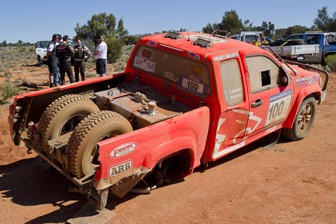 thumb The remains of Lowndes' crashed Safari entry