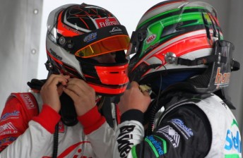 thumb Cameron Waters (left) with team-mate Nick Foster