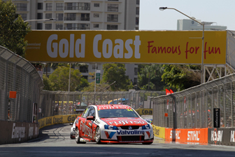 thumb The #34 Fujitsu Racing Commodore at the Gold Coast street circuit last year
