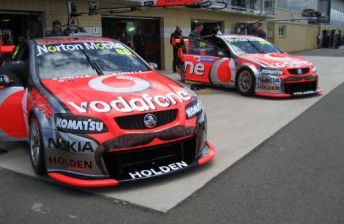 thumb The TeamVodafone Commodores in the Symmons Plains pitlane