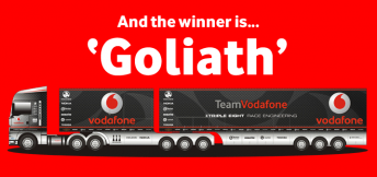 thumb 'Goliath' was the winning design in TeamVodafone's 'Win the gig to design the rig' competition