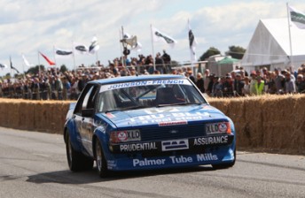 car Dick Johnson received the largest round of applause in his famous Tru Blu Falcon