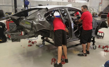 thumb The Tekno Autosports team worked on the Commodore before it was sent for further treatment