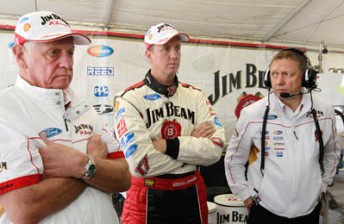 thumb Team owner Dick Johnson with driver Steve Johnson and former team manager Malcolm Swetnam