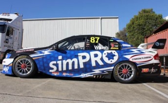 thumb The side on view of Ash Walsh's simPRO Ford Falcon