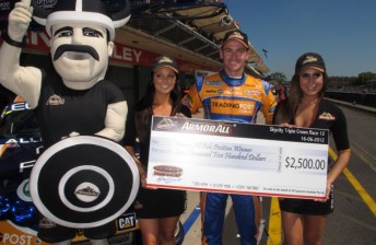 thumb Davison collects the Armor All Pole Award