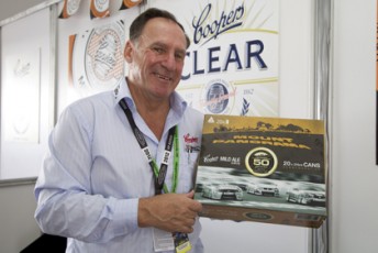 thumb Glenn Cooper with the Bathurst-inspired Coopers beer carton