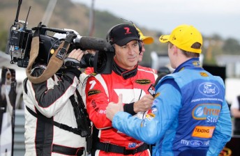 thumb Mark Winterbottom speaks with Seven's Mark Beretta in Townsville