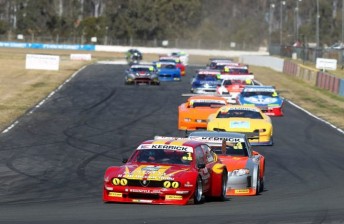 thumb Ricciardello led early in both Sports Sedan encounters but could not hold off the charging Hossack