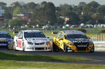 thumb James Moffat leads Jonathon Webb and Lee Holdsworth at Sandown yesterday