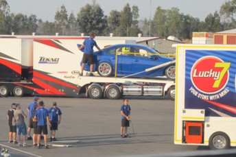 thumb Stone Brothers Racing packs away its Ford Falcon Car of the Future. Was this the first and last time this car hit the track in anger?