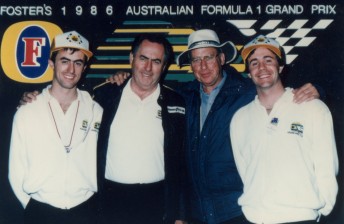 With Jack Brabham and sons David and Gary