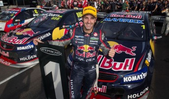 Jamie Whincup celebrates victory