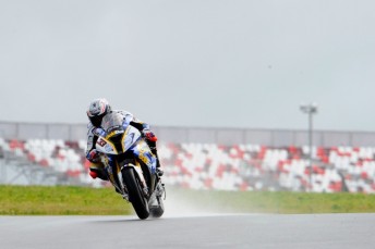 Marco Melandri won the first and only WSBK race in Moscow