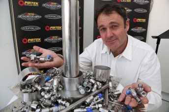 James Corbett with the materials he will craft to make the PIRTEK Enduro Cup