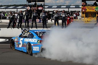 Kasey Kahne celebrates at Pocono