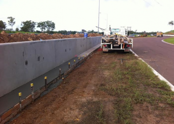 The previous earth-filled tyre barrier had often flung cars back into the traffic