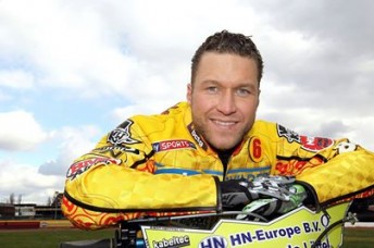 Beaming German, Martin Smolinski won the NZ SGP - his first ever Grand Prix!