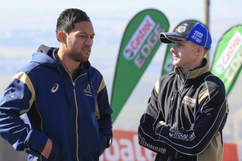 Christian Leali'ifano with Mark Winterbottom at Skyline