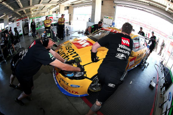 The DJR crew repaired Wall's Falcon after its early accident