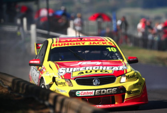 Slade's car hit both walls at Reid Park