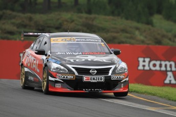 Nick Ross and the Nissan Altima in action at Hampton Downs. pic: Matt Smith