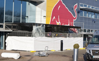 Thieves drove a four-wheel-drive through the main entrance of Red Bull's F1 team and stole more than 60 trophies