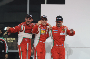 Rugolo, Rigon and Wyatt celebrate victory