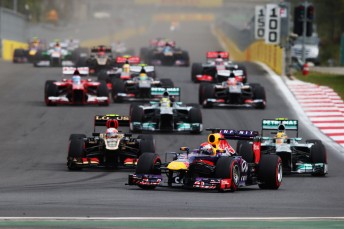 Sebastian Vettel leads the 2013 Korean Grand Prix