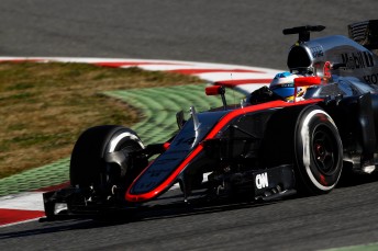 Fernando Alonso during last week's Barcelona test