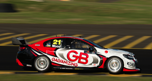 Macauley Jones tested Dale Wood's BJR Commodore at Sydney Motorsport Park