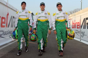 Three Australians will follow in the wheeltracks of Liam McLellan (L), Matt Waters and Troy Loeskow at the 2016 Winter Cup