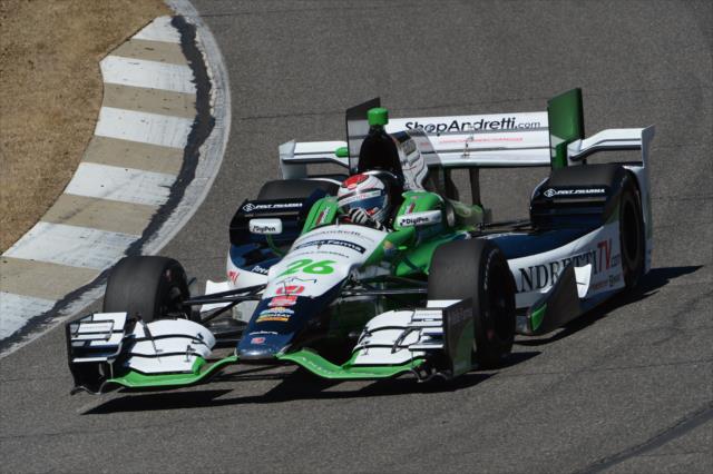The Honda package, seen here on Carlos Munoz's Andretti entry, has struggled initially against that from Chevrolet