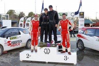 The Taylors and Bates celebrate in Canberra