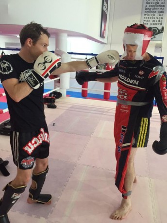 Reynolds sparring with the 'fake' Tander