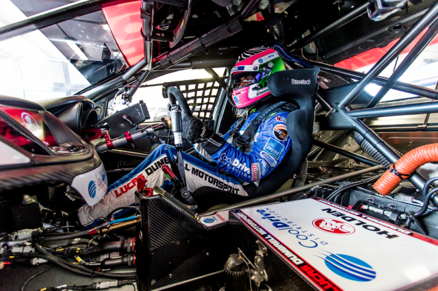 Tim Blanchard aboard the CoolDrive Holden at Hidden Valley